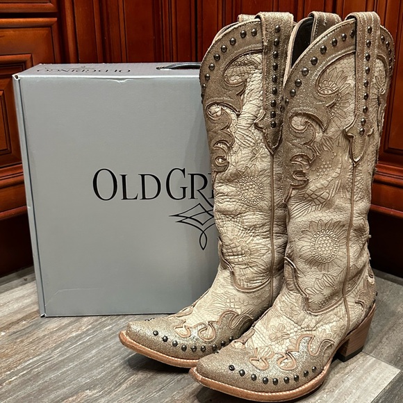 Old Gringo Double D Ranch Exclusive Cowboy Something New Wedding Boots Size 7.5 - Picture 2 of 8